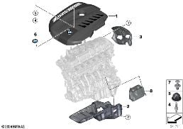 Acústica do motor diagram for BMW 3 Series G20 Berlina LCI M340i