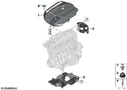 Acoustique moteur diagram for BMW 4 Series G23 Cabriolet LCI M440iX