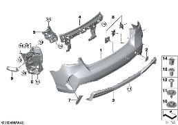 TRIM COVER, REAR