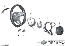 M SPORT STEERING WHEEL, AIRBAG diagram for BMW 4 Series G23 Convertible LCI M440i