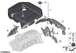 CYLINDER HEAD COVER/COVERS diagram for BMW 7 Series G11 730i
