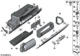 Handschoenenkastje diagram for BMW Rolls-Royce Cullinan RR31 Cullinan