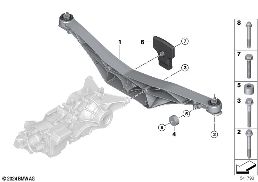 คานขวาง, เฟืองดิฟเฟอเรนเชียลด้านหลัง diagram for BMW X1L U12 X1 M35LiX
