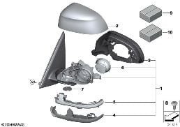 กระจกข้าง diagram for BMW X5 F15 35iX
