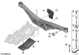 Querträger Hinterachsgetriebe diagram for BMW 1 Series F70 M135 xDrive