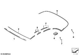 Joints de capote diagram for BMW 4 Series G23 Cabriolet LCI M440iX