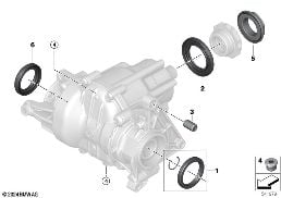 TRANSFER CASE SINGLE PARTS, PTO diagram for BMW X1 F48 18dX
