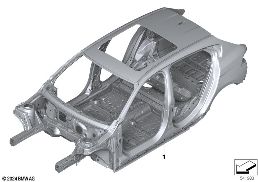 BODY SKELETON diagram for BMW 1 Series F70 120