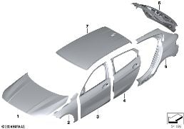 OUTER PANELS diagram for BMW 1 Series F70 120