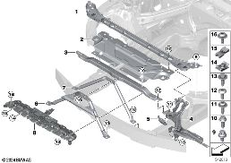 Panneau avant diagram for BMW 4 Series G26 Gran Coupé LCI 430dX
