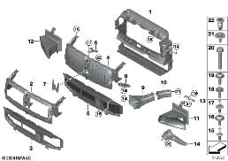 Conduits d'air diagram for BMW 4 Series G26 Gran Coupé LCI 430dX
