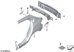 SIDE PANEL/TAIL TRIM diagram for BMW 1 Series F70 120