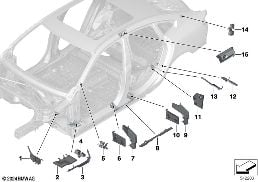 CAVITY SEALINGS diagram for BMW 2 Series F74 Gran Coupé M235 xDrive
