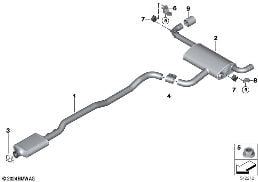 EXHAUST SYSTEM, REAR