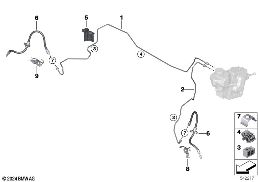 BRAKE PIPE, FRONT diagram for BMW 2 Series F74 Gran Coupé 223 xDrive
