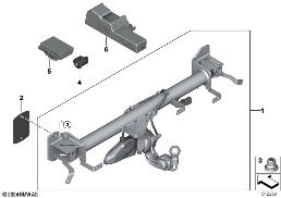 Hak holown. z głowicą elektr. składaną diagram for BMW 5 Series G61 touring i5 xDrive40