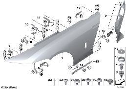 แผงด้านข้าง, ด้านหน้า diagram for BMW Rolls-Royce Spectre Coupé RR25 Spectre