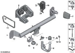 Anhängerkupplung abnehmbar diagram for BMW 1 Series F70 M135 xDrive