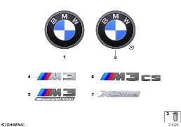 EMBLEMS / LETTERINGS diagram for BMW 3 Series G80 M3 M3 Competition
