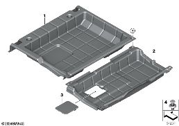 STORAGE SURFACE, TRUNK FLOOR diagram for BMW 5 Series G61 Touring 540dX