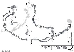 REFRIGERANT LINES, UNDERFLOOR diagram for BMW 5 Series G60 Sedan 530e