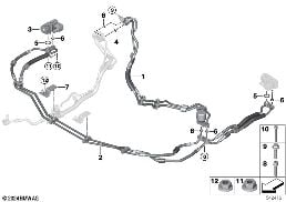 REFRIGERANT LINES, UNDERFLOOR diagram for BMW 7 Series G70 750eX