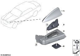 Single parts, teleph.antenna multi-band diagram for BMW Rolls-Royce Phantom RR1 Phantom