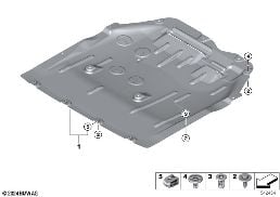 Protection de compartiment moteur diagram for BMW 2 Series F74 Gran Coupé 216