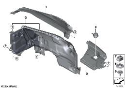 Pièces de montage compartiment-moteur diagram for BMW 2 Series F74 Gran Coupé 216