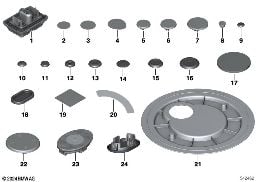 Bouchon de fermeture/obturateur diagram for BMW 2 Series F74 Gran Coupé 216