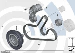 REPAIR KIT, BELT DRIVE, VALUE PARTS diagram for BMW 4 Series F32 435iX