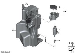 Nádržka ostřikovač skla diagram for BMW MINI F66 JCW
