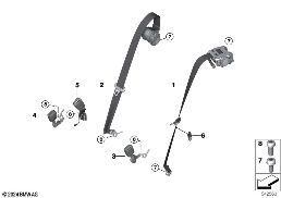 SAFETY BELT REAR diagram for BMW 5 Series G99 M5 Touring M5