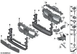 Luchtkanalen diagram for BMW X1 U11 20i