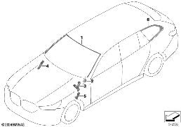 WINDOW MOUNTING PARTS diagram for BMW 5 Series G61 Touring 540dX