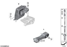 ENGINE SUSPENSION diagram for BMW MINI Cabrio F57 LCI Cooper