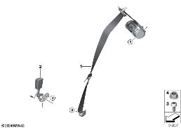 Sicherheitsgurt hinten diagram for BMW MINI F66 JCW