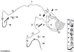 BRAKE PIPE, FRONT diagram for BMW X3 G45 20