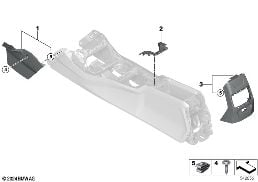 Elément rapporté console centrale diagram for BMW 2 Series F74 Gran Coupé 216
