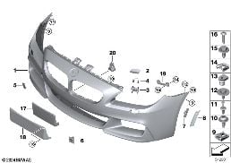 M TRIM, FRONT diagram for BMW 6 Series F12 650iX