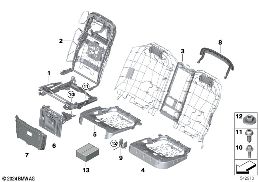 SEAT, REAR, SEAT FRAME, COMFORT SEAT diagram for BMW 7 Series G70 735i