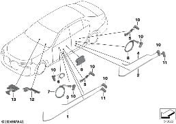 Moduł LED przew.światłowod.sterownika diagram for BMW 7 Series G70 M760eX