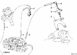 ชุดคุมสุญญากาศสำหรับตัวปรับการจุดระเบิด diagram for BMW 5 Series E12 528