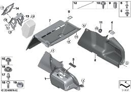 Revêtement de coffre diagram for BMW Rolls-Royce Phantom RR11 Phantom