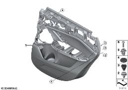 Portierbekleding, achter diagram for BMW X1 U11 20i