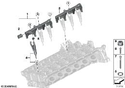 HIGH-PRESSURE RAIL / INJECTOR diagram for BMW 4 Series G26 Gran Coupé M440i