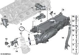INTAKE MANIFOLD SYSTEM diagram for BMW 5 Series G60 Sedan 520i