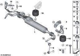 Barre antiroulis arrière / Dynamic Drive diagram for BMW Rolls-Royce Phantom RR11 Phantom