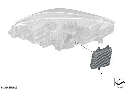 SINGLE PARTS, HEADLIGHT ELECTRONICS diagram for BMW 2 Series F74 Gran Coupé 228 xDrive