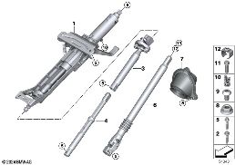 STEERING COLUMN MAN.ADJUST./MOUNT. PARTS
